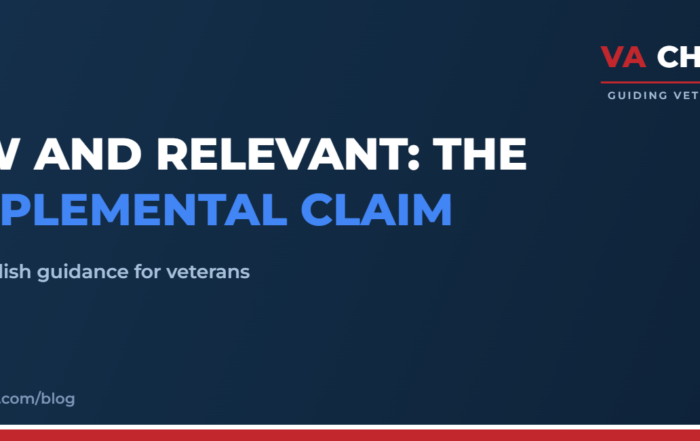 New and Relevant: The Supplemental Claim | VA Champion guide